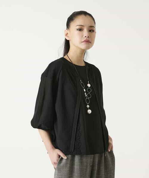 HIROKO BIS / ヒロコビス カーディガン・ボレロ | リブポイントコンパクトニットカーディガン | 詳細14