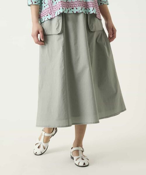 HIROKO BIS / ヒロコビス ロング・マキシ丈スカート | リネンライクアウトポケットフレアスカート | 詳細10
