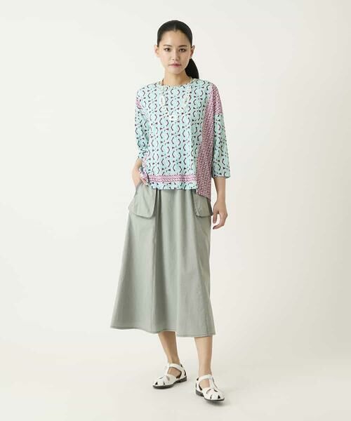 HIROKO BIS / ヒロコビス ロング・マキシ丈スカート | リネンライクアウトポケットフレアスカート | 詳細12