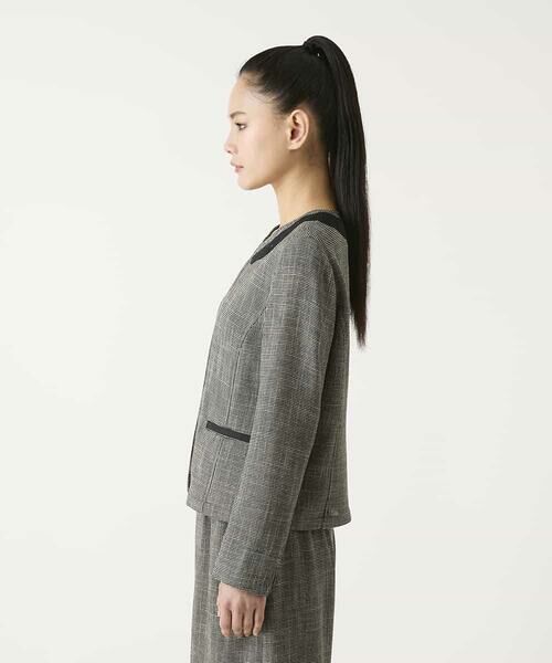 HIROKO BIS / ヒロコビス ノーカラージャケット | ツイーディーメッシュコンパクトジャケット | 詳細14