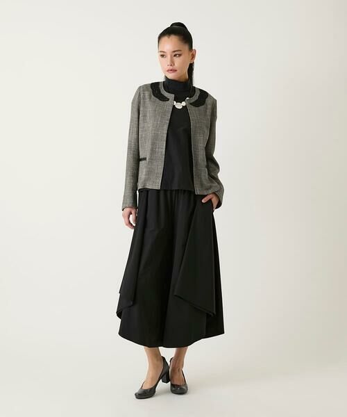 HIROKO BIS / ヒロコビス ノーカラージャケット | ツイーディーメッシュコンパクトジャケット /洗える | 詳細17