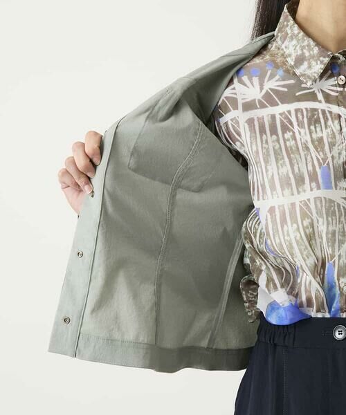 HIROKO BIS / ヒロコビス ノーカラージャケット | リネンライクショートジャケット | 詳細10