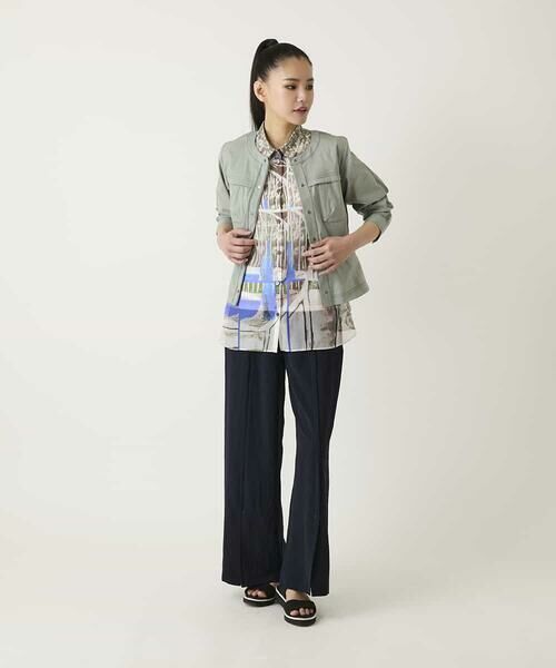 HIROKO BIS / ヒロコビス ノーカラージャケット | リネンライクショートジャケット | 詳細14