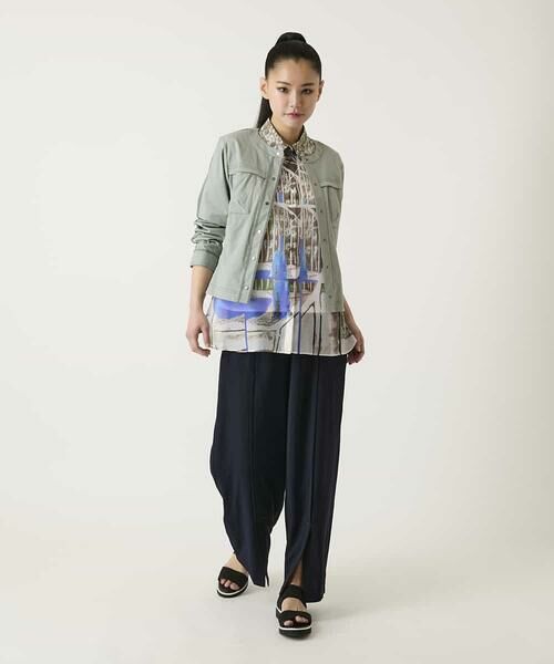 HIROKO BIS / ヒロコビス ノーカラージャケット | リネンライクショートジャケット | 詳細15
