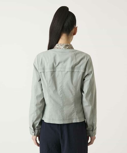 HIROKO BIS / ヒロコビス ノーカラージャケット | リネンライクショートジャケット | 詳細3