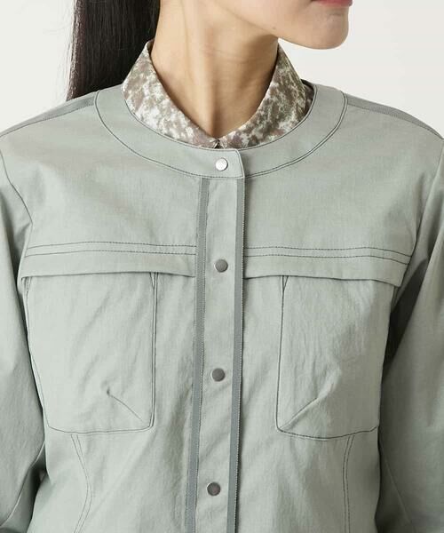 HIROKO BIS / ヒロコビス ノーカラージャケット | リネンライクショートジャケット | 詳細4