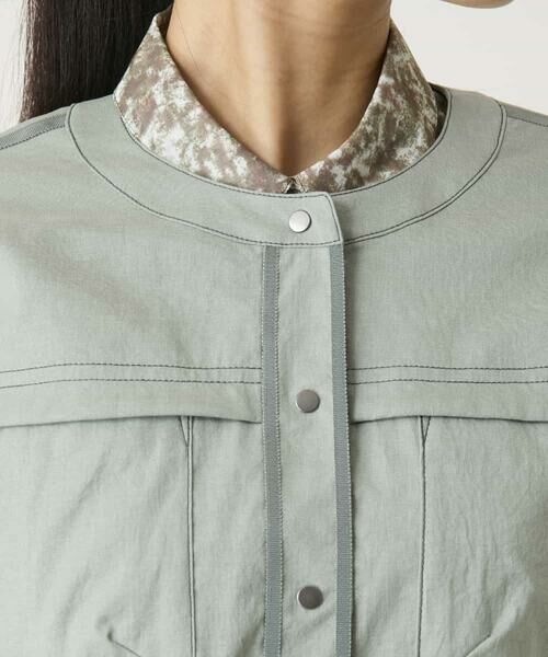 HIROKO BIS / ヒロコビス ノーカラージャケット | リネンライクショートジャケット | 詳細6