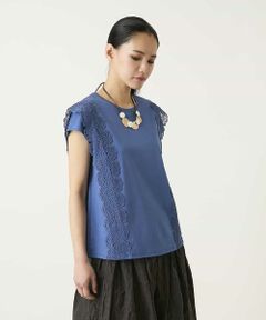 HIROKO BIS / ヒロコビス カットソー | サイドレースフレンチスリーブカットソー