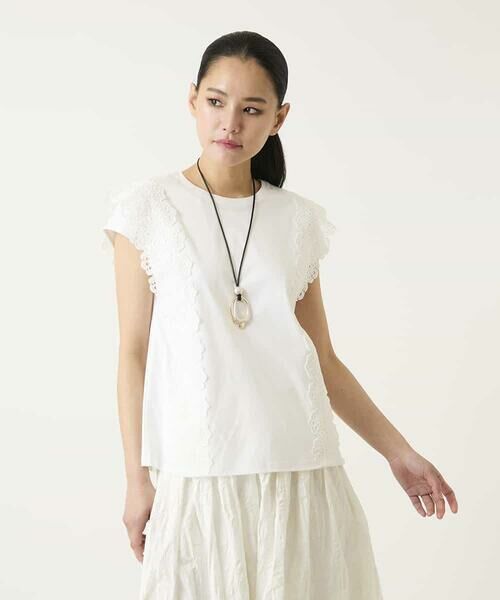 HIROKO BIS / ヒロコビス カットソー | サイドレースフレンチスリーブカットソー | 詳細11