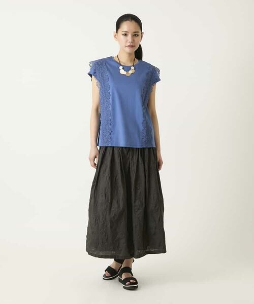 HIROKO BIS / ヒロコビス カットソー | サイドレースフレンチスリーブカットソー | 詳細9