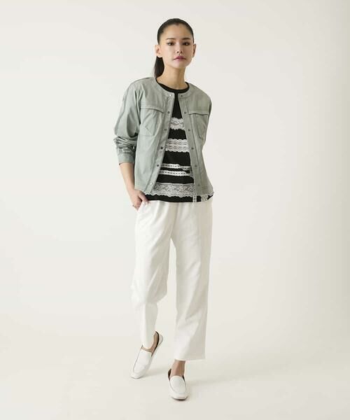 HIROKO BIS / ヒロコビス カットソー | レーステープデザインコットンカットソー | 詳細12