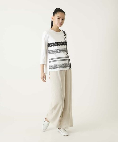 HIROKO BIS / ヒロコビス カットソー | レーステープデザインコットンカットソー | 詳細14