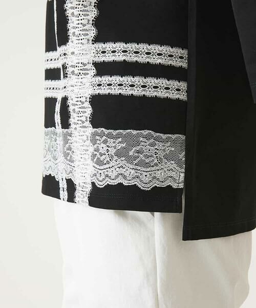 HIROKO BIS / ヒロコビス カットソー | レーステープデザインコットンカットソー | 詳細7
