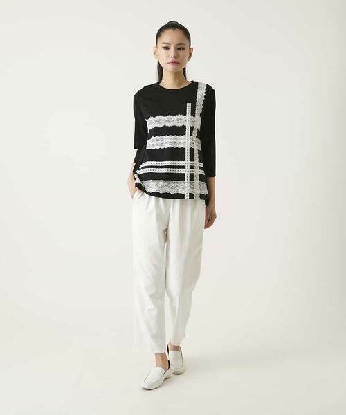 HIROKO BIS / ヒロコビス カットソー | レーステープデザインコットンカットソー | 詳細9