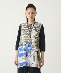 HIROKO BIS / ヒロコビス チュニック | グラフィカルプリントチュニックプルオーバー