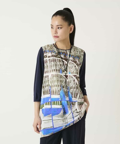 HIROKO BIS / ヒロコビス チュニック | グラフィカルプリントチュニックプルオーバー | 詳細10