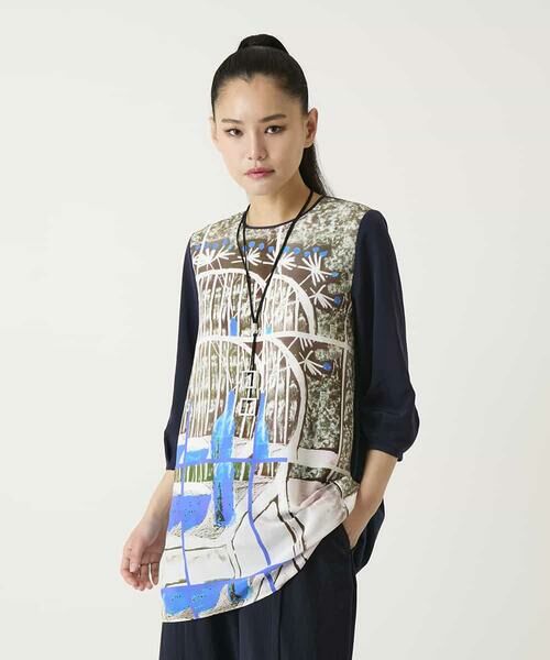 HIROKO BIS / ヒロコビス チュニック | グラフィカルプリントチュニックプルオーバー | 詳細9