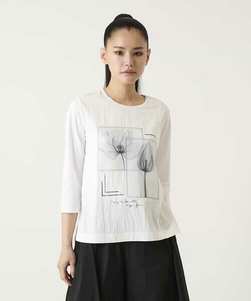 HIROKO BIS / ヒロコビス カットソー | 異素材ジョイントコラージュデザインカットソー | 詳細17