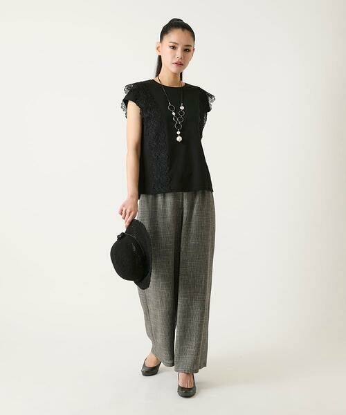 HIROKO BIS / ヒロコビス その他パンツ | ツイーディーメッシュワイドパンツ | 詳細12