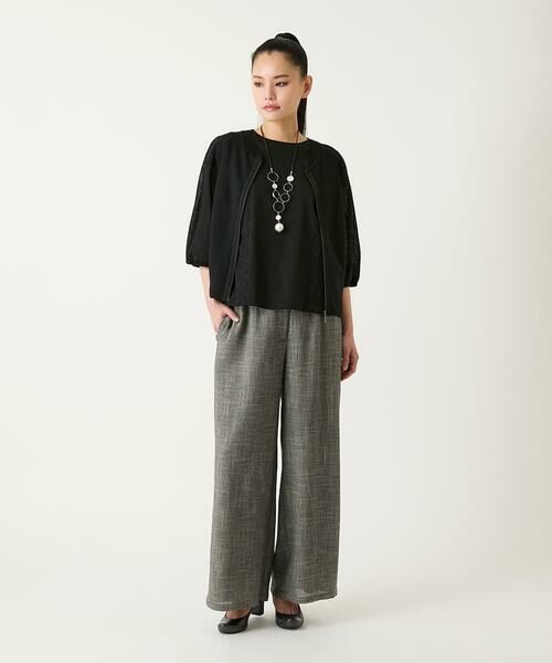 HIROKO BIS / ヒロコビス その他パンツ | ツイーディーメッシュワイドパンツ | 詳細13