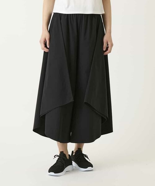HIROKO BIS / ヒロコビス その他パンツ | サークルヘムドレープフレアパンツ（ブラック）
