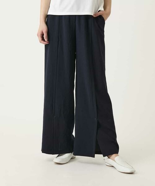 HIROKO BIS / ヒロコビス その他パンツ | センタータックスリットデザインパンツ(ネイビー)