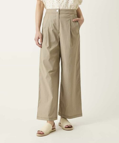 HIROKO BIS / ヒロコビス その他パンツ | リネンライクイージーワイドパンツ（ベージュ）