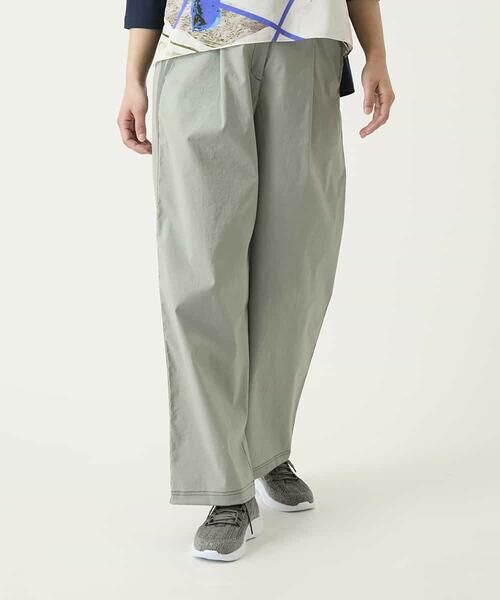 HIROKO BIS / ヒロコビス その他パンツ | リネンライクイージーワイドパンツ（ライトグレー）