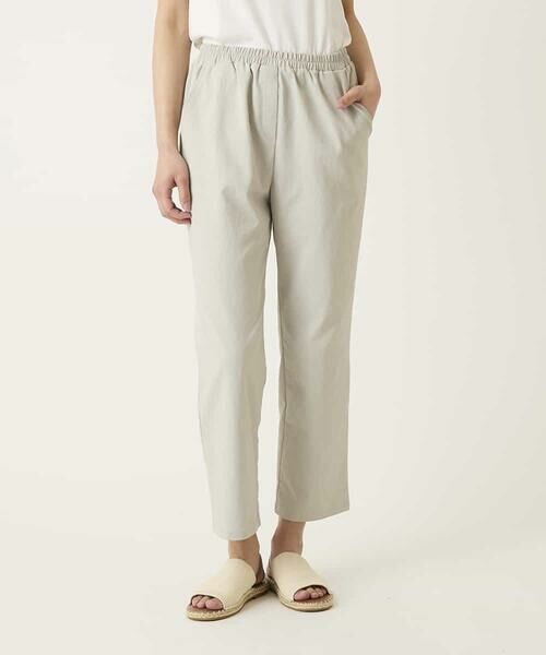 HIROKO BIS / ヒロコビス ショート・ハーフ・半端丈パンツ | ボディシェルテーパードイージーパンツ（グレー）