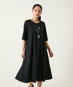 HIROKO BIS / ヒロコビス ロング・マキシ丈ワンピース | 切り替えフレアジャージーワンピース