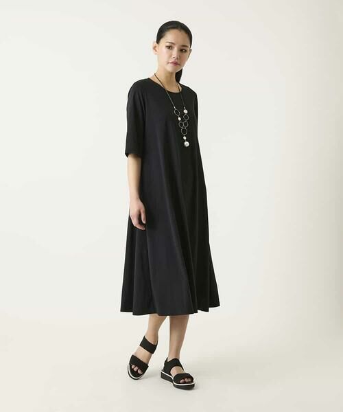 HIROKO BIS / ヒロコビス ロング・マキシ丈ワンピース | 切り替えフレアジャージーワンピース | 詳細10