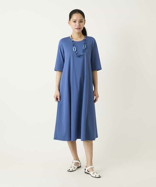 HIROKO BIS / ヒロコビス ロング・マキシ丈ワンピース | 切り替えフレアジャージーワンピース | 詳細21