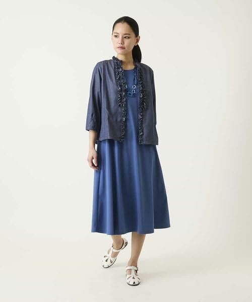 HIROKO BIS / ヒロコビス ロング・マキシ丈ワンピース | 切り替えフレアジャージーワンピース | 詳細3