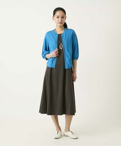 HIROKO BIS / ヒロコビス ロング・マキシ丈ワンピース | 切り替えフレアジャージーワンピース | 詳細6