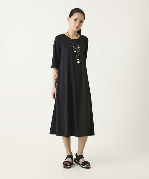 HIROKO BIS / ヒロコビス ロング・マキシ丈ワンピース | 切り替えフレアジャージーワンピース | 詳細9