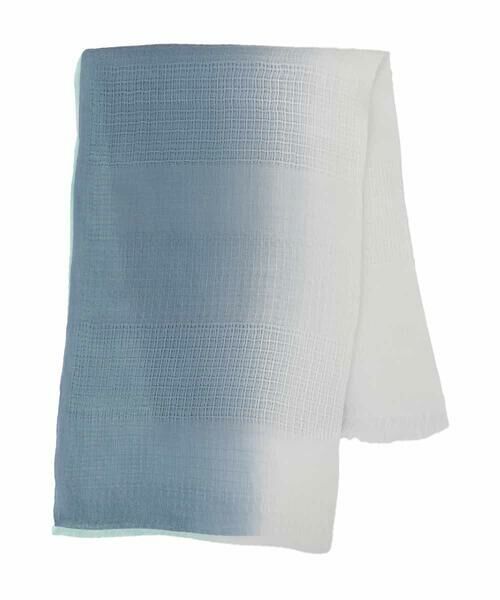 HIROKO BIS / ヒロコビス マフラー・ショール・スヌード・ストール | 麻グラデーションストール（ライトブルー）