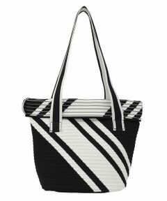 HIROKO BIS / ヒロコビス トートバッグ | ランダムストライプニットバッグ