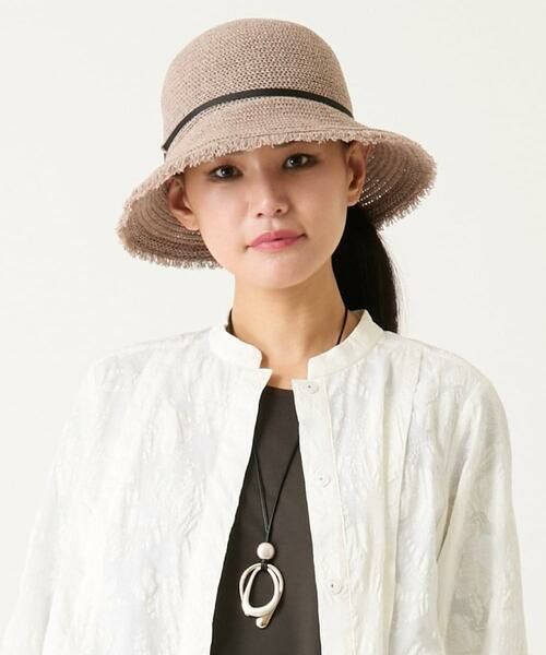 HIROKO BIS / ヒロコビス キャップ | フリンジブレードハット（ベージュ）