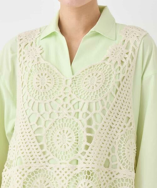 HIROKO BIS / ヒロコビス ベスト | ケミカルレースジレ /洗える | 詳細3