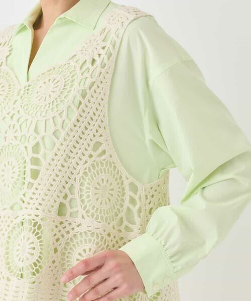 HIROKO BIS / ヒロコビス ベスト | ケミカルレースジレ /洗える | 詳細5