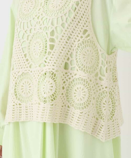 HIROKO BIS / ヒロコビス ベスト | ケミカルレースジレ /洗える | 詳細6