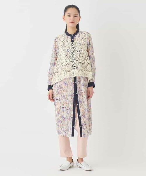 HIROKO BIS / ヒロコビス ベスト | ケミカルレースジレ /洗える | 詳細9