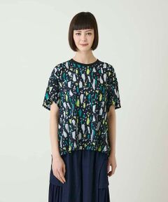 HIROKO BIS / ヒロコビス カットソー | 幾何柄デザインカットソー