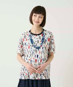 HIROKO BIS / ヒロコビス カットソー | 幾何柄デザインカットソー