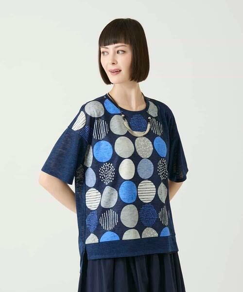 HIROKO BIS / ヒロコビス カットソー | カラフルパターンドットTシャツ | 詳細13