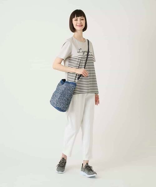 HIROKO BIS / ヒロコビス カットソー | ラメロゴ刺繍ボーダーＰtカットソー | 詳細12