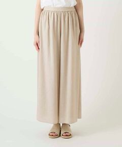 HIROKO BIS / ヒロコビス その他パンツ | ウエストギャザーリネンライクワイドパンツ