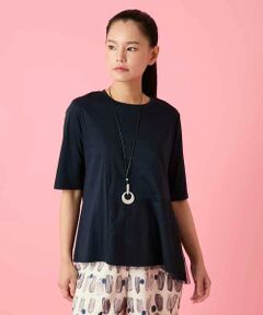 HIROKO BIS / ヒロコビス カットソー | チュールジョイントアシンメトリーヘムカットソー