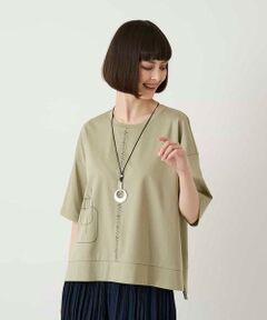 HIROKO BIS / ヒロコビス カットソー | 【接触冷感】ミシンステッチボクシーシルエットTシャツ