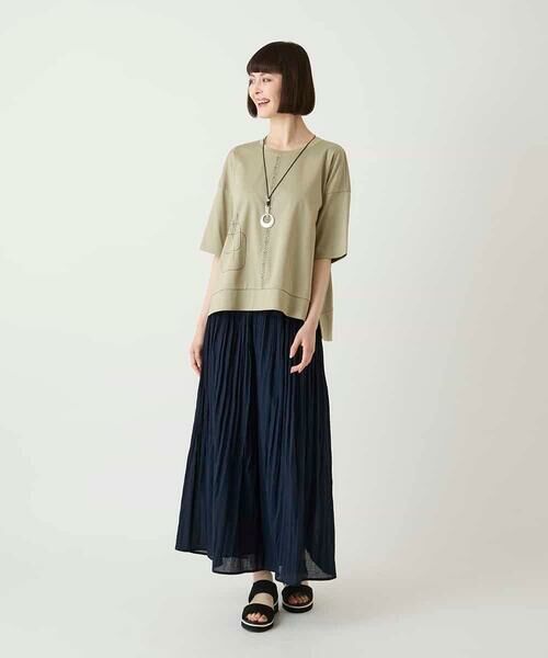 HIROKO BIS / ヒロコビス カットソー | 【接触冷感】ミシンステッチボクシーシルエットTシャツ | 詳細11